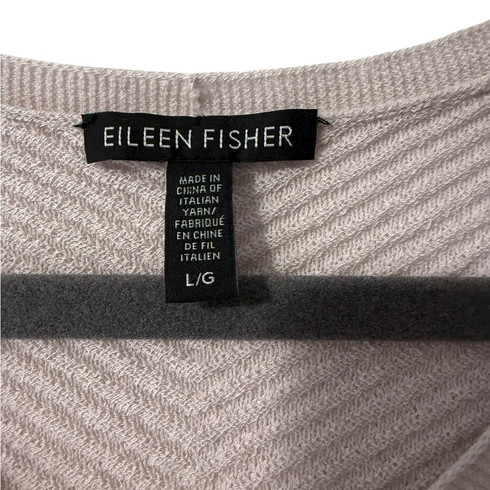 Eileen Fisher System Extra Fine Merino Wool top Women's size large soft pink - Picture 3 of 7